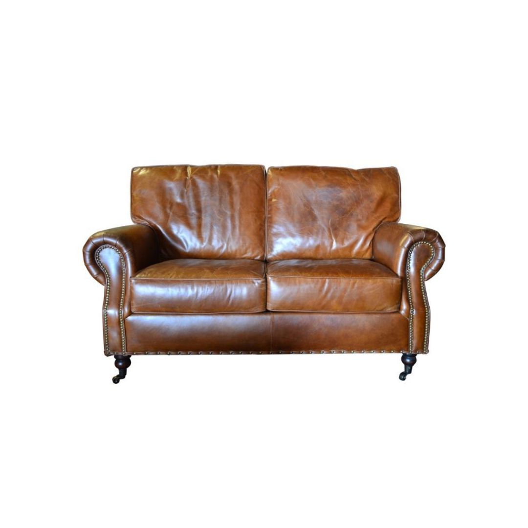 Churchill Aged Italian Leather 2 Seater image 0